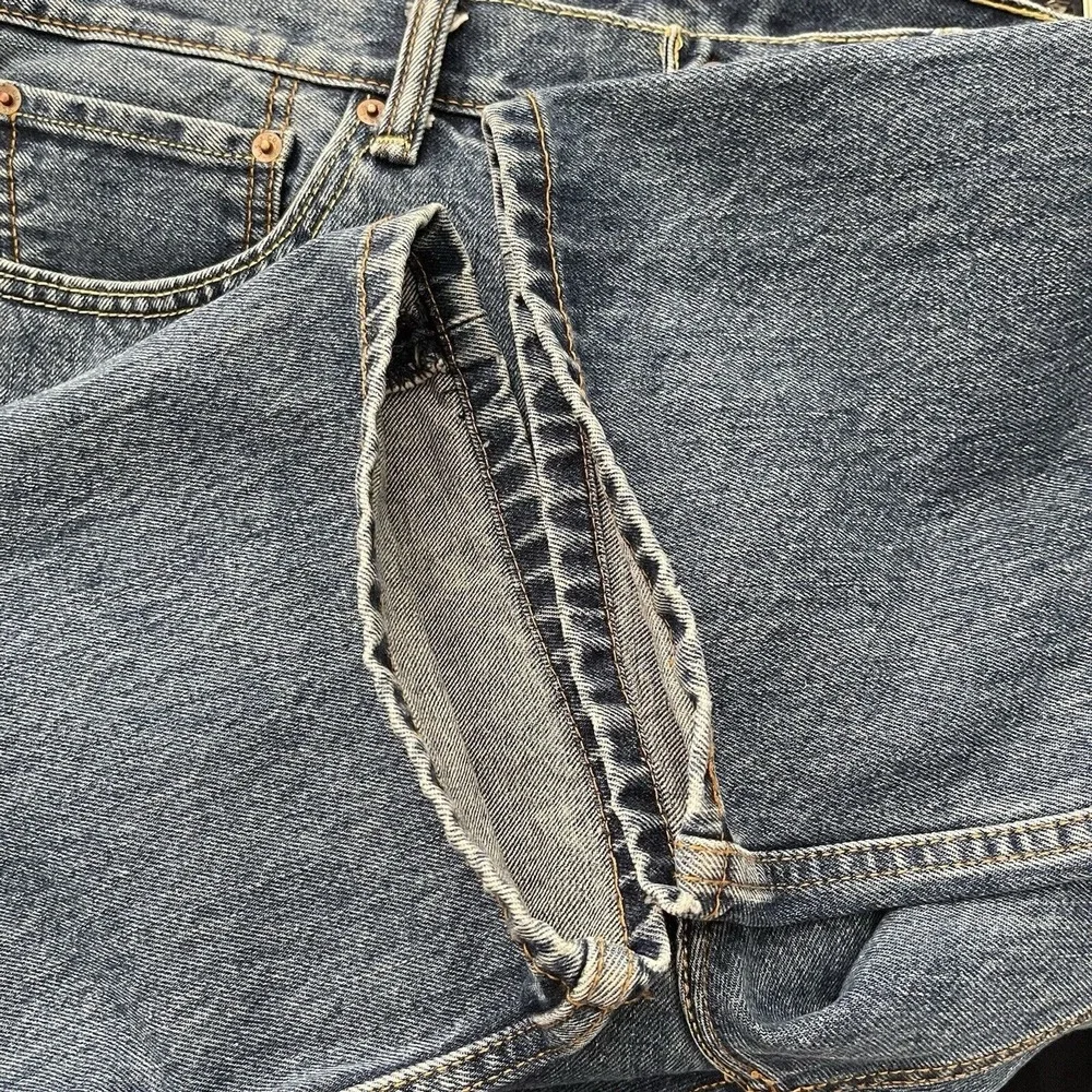 Levi's Men Jeans 40x29 Blue 505 Regular Fit Straight‎ Leg Classic Workwear
